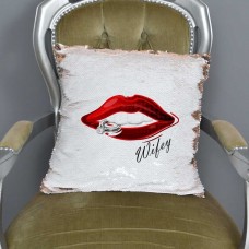 Wifey Sequin Cushion Magic Reveal Mermaid | Wedding | Reversible Sequin Cushion   222960580573